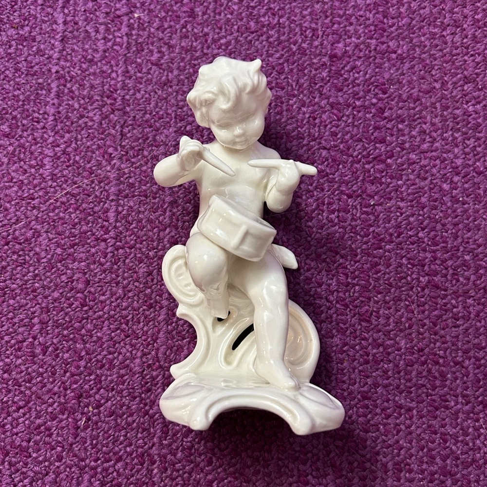 Vintage 1970s Goebel Porcelain Cherub Drummer Boy “Amorin Orchestra” Collection